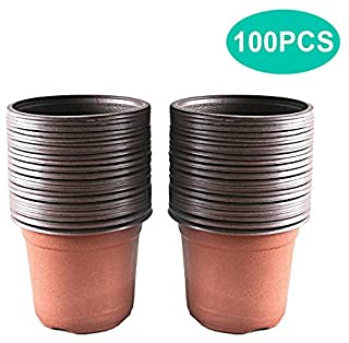100 macetas de plastico de 10 cm para plantas de guarderia- macetas- plantas- contenedores- semillas