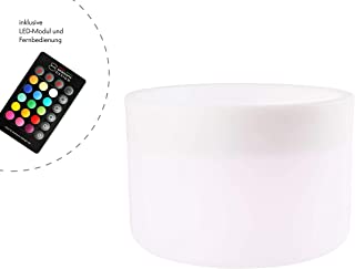 8 seasons design Shining Elegant Pot M (LED) - Maceta iluminada- Color Blanco