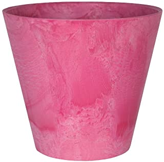 Artstone Maceta para Flores Claire- Resistente a Las heladas y Ligera- Rosa- 17x15cm