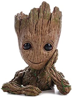 Baby Groot Flower Pot Marvel figura de accion de Guardians of the Galaxy para plantas y plumas Decoracion de habitaciones para ninos de familia- macetas- regalos para ninos (single hand flower pot)