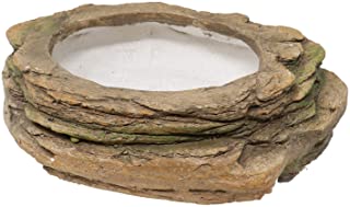 Benera - Maceta de Fibra de Vidrio con Aspecto de Piedra (35 x 23 x 8 cm)