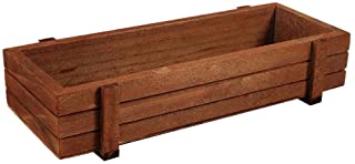 Caja rustica de jardineras- caja de almacenamiento de madera rectangular rectangular para almacenamiento de plantas suculentas- para interiores - exteriores - hogar - decoracion de jardin (22.5 x 8.4