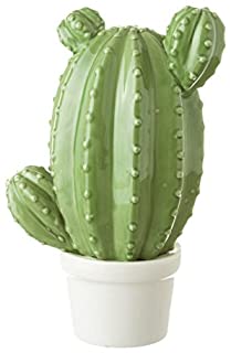 D-casa - Maceta Ceramica Cactus Verde Decorativa