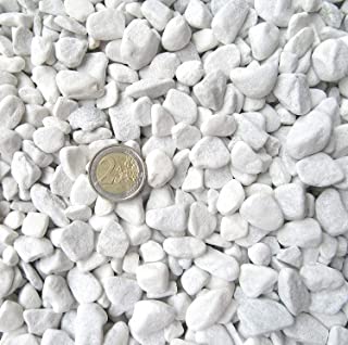 Doubleyou Geovlies &. Baustoffe - Grava de marmol- grano de 18-25 mm- 1 a 20 kg- color blanco