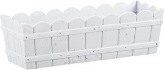 Emsa Country Window Box - Jardinera resistente a los rayos UV- resistente a heladas- Blanco- 50 x 17 x 15 cm