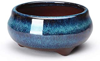 HUAJIANGHU China Redondas Ceramica Bonsai Macetas for Plantas vidriada Bote pequeno plantador de Bricolaje decoracion del hogar (Color : As Photos)