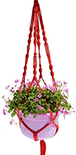 itemer 1pieza Retro macrame Plant percha- algodon cuerda para colgar plantas flores soporte para interior al aire libre hogar jardin balcon (no planta-flor)