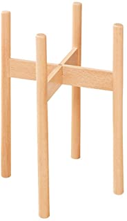 Keptfeet Soporte de madera de haya para macetas- soporte para macetas de pie (maceta no incluida)- madera natural- Medium- C