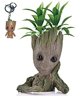 Kyhon Baby Groot Maceta - Maravillosa Figura de accion de Guardians of The Galaxy para Plantas y boligrafos y Plumas Decoracion de Habitaciones para ninos de Familia- macetas- Regalos para ninos