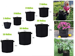 Leisuretime Bolsas de Cultivo de Plantas Macetas de Tela Bolsas de vivero con Asas Bolsas de siembra de Plantas Envase (10 gallon-37.5L)