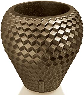 Macetero de Cemento- de hormigon- Cone- 10 cm de diametro- Color laton y Cobre