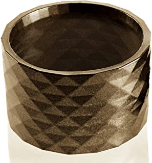 Macetero de Cemento- de hormigon- de 8-5 cm de diametro- Color laton y Cobre
