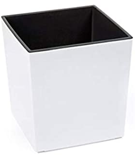 MelTom XXL - Maceta de plastico con Inserto extraible (40 x 40 x 41 cm)- Color Blanco