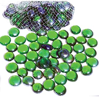 Piedras de cristal para acuario y proposito decorativo- color verde- 500 g