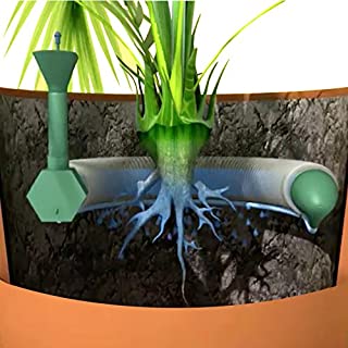 Sistema de riego de plantas en macetas que aporta a la planta el agua necesaria hasta 4 semanas en hogares y oficinas- dispositivo riego macetas- sistema autonomo para regar plantas en vacaciones