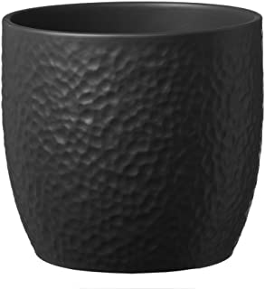 SoendgenBoston Maceta de ceramica para Flores- Arcilla- Antracita- 24 x 24 x 23 cm