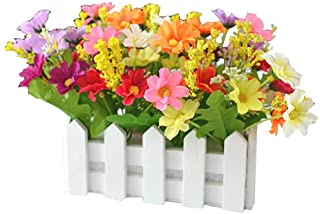 Vi.yo 1 Pcs Flores Artificiales Decorativas Planta en Maceta Falso Bonsai Verdor Simulacion Arbol con Cerca 16cmx8.5cmx17cm- 5
