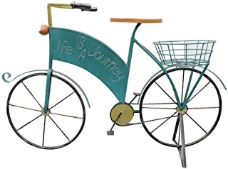 ZENGAI Estante De Maceta Maceteros Soporte Flores for Bicicletas Hierro Forjado- Estilo Retro- Decoraciones-Tienda Comestibles Garden Yard Jardineria (Color : Blue)